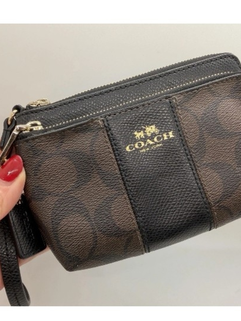 Coach Signature  Leather Wallet - Brown/Black
